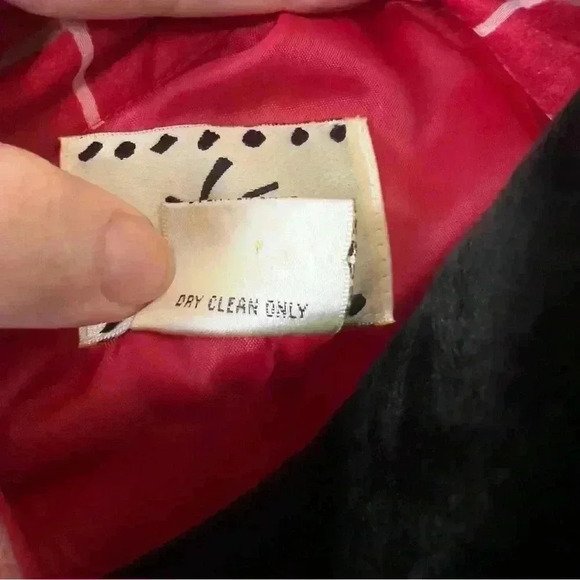 Vtg 90s Ice 100% Silk Red Wavy Plaid Collared Wrap Dress - Size 8 - Picture 5 of 7